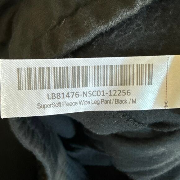 Women’s Quince Black SuperSoft Fleece Wide Leg Pant Size Medium - Picture 6 of 6